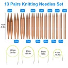 13-pair Circular Knitting Needle Set With 4 Interchangeable Cables For Diy Craft