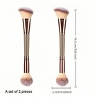 Dual Ended Makeup Brush For Foundation Concealer Powder Soft Synthetic Bristles