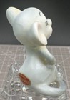 Vintage Small Mouse Figurine Blue Eyes Genuine Bone China Japan