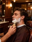Yellow Wooden Shaving Brush For Men Soft Bristle Foaming Beard Care