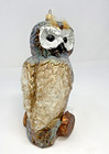Multicolored Owl Ornament Feathers Glitter Neiman Marcus  Stunning 9in