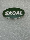 Vintage Skoal Green Oval Logo Enamel Hat Lapel Pin Tie Tack Pinback