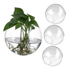 4pcs Round Glass Hanging Planter Vases For Indoor Plants - Unique Space-saving D