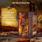 Diy Bookend Book Nook Kit  Wooden Puzzle Booknook For Bookshelf Decoration
