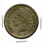 United States Of America 1851 Indian Head  1 Coin 1 1 2  Vintage Medal Token