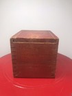 Vintage Primitive Small Wooden Tongue And Groove Box With Sliding Lid
