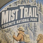 Vintage 1959 Mist Trail 12  Porcelain Sign Smokey Bigfoot Yosemite National