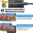 Rca Svideo To Hdmi Converter  Support 4   3 16   9 Aspect Ratio Switch  720p