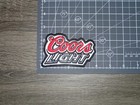 Coors Light American Beer Red white black Embroidered Iron On Patch 4  X 2 5 