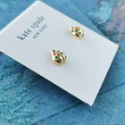 Kate Spade Nature Walk Ladybug Gold Stud Earrings Multicolor