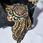 Vtg Ben Amun Faux Pearl   Opal Multi Strand 7   bracelet   Pierced 1 5 Earrings