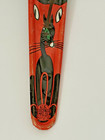 Vintage U s  Metal Toy Halloween Black Cat Paddle  Clanger Tin Litho  Noisemaker