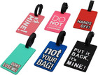 Mziart Funny Luggage Tags Set Of 6 Colorful Unique Travel Baggage Bag Tags Suitc