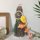 Cinnamon Broom 7 5 Inch Mini Fall Floral Cinnamon Broomstick Orange