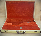 Vintage Alto Saxophone Case Tweed Orange Plush Interior Clean All Latches Work