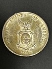 1944-d Philippines 20 Centavos Silver Coin Us Commonwealth Wwii Au