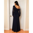 Nwt Xscape One Shoulder Floral Lace Evening Gown Navy Blue Womens Size 10