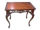  206 207 Vintage Chippendale Style Carved Mahogany Side Table  console 31  H