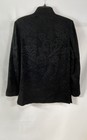Changdaixiang Women Black Floral Jacquard Mandarin Collar Tang Suit Jacket Sz 46