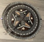 Vintage Tapa Bark Cloth Vatulele Fijian Masi Pacific Art Culture 32    Round