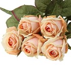 Artificial Realistic Roses Flowers 24  Real Touch Silk Roses Bouquet Peach
