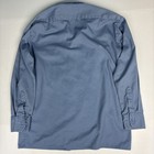 Dickies Men Medium Work Shirt Uniform Blue Long Sleeve Button Front Poly Cotton