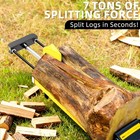 7 Ton Electric Log Splitter With 15amp Motor For Home Heating outdoor Use Yellow