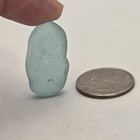 Genuine Beach Sea Glass Surf Tumbled Teal Green Blue Ocean Frosted Pendant Gs44