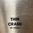 Vintage 80 s Zildjian 18  Avedis Thin Crash Cymbal Made In Usa