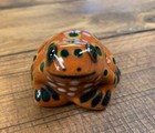 Hand-painted Glazed Stoneware Frog Toad     Toffee