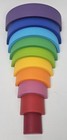 Rainbow Stacking Toy 10 Layer Arch Shape Silicone Nesting Puzzle Blocks Baby 