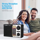 Fm am Sw Solar Portable Radio Digital Speaker Mp3 Player Rechargeable Flashlight
