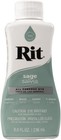 Rit Dye     8 Oz  Liquid Fabric Dye For Clothing  D  cor  And Crafts     Sage With Co