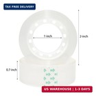 Ykimok 15 Rolls Clear Tape Refills  0 7in X 27 3yd  Office Home School