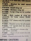 Ludwig 60   s  p-265  Wing Screw For Bass Drum Cymbal Stand
