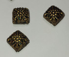 Lot Of 30 Antique Victorian Twinkle Buttons Brass Glass