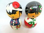 2 Vintage Japanese Kokeshi Dolls