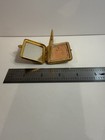 Vintage Gold Tone   Enamel Face Compact W  Mirror - 247