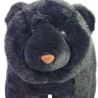 Vintage Plush Black Bear Foot Rest Stool Footrest Bench Ottoman Kids