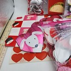 Valentine Craft Lot     Foam   Satin Hearts  Stickers  Treat Bags  Cards Mixed