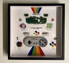 Set Of 2 Shadow Box Gaming Controller Artwork     Snes   Super Famicom