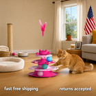 Cat Turntable Toy Interactive Funny Ball Stick Self Play Kitten Pet Toy Game Usa