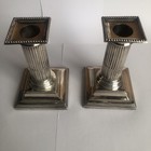 Antique Pair Victorian Sterling Silverplated Candlesticks Flavelle Sydney 12521