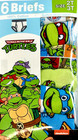 Teenage Mutant Ninja Turtles 6-pack Underwear 2-3t New Free Ship insurance track