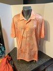 Adidas Flower Mesh Golf Polo Shirt Coral Fusion Orange Large Polyester - Nwt