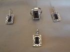 Vintage Se 925 Sterling Silver Ring--pendant--and Earrings Matching Set--size-8-