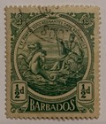 Travelstamps  Barbados Stamp Scott  128 1 2d Denomination Used Og Light Cancel