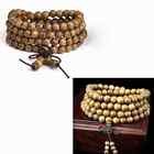 Mala Prayer Bracelet 108 Wooden Beads Tibetan Buddhist Man Yoga Wood B