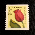   F   Flower Error Stamp  1991 Usa Postage Stamp Misprint -quality Control F  