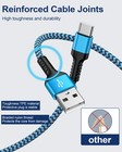 Usb Type C Cable 10ft For Iphone 17 16 15 Charging Cable  10ft  Blue  Purple 